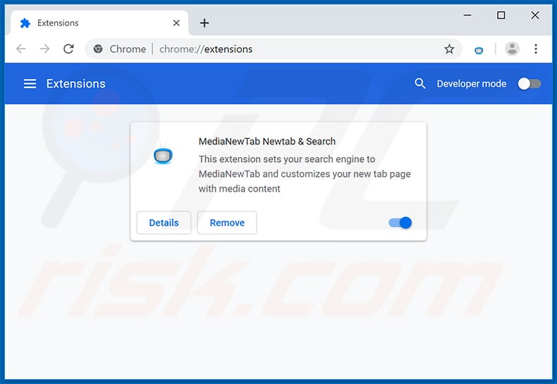 Removing search.medianewtabsearch.com related Google Chrome extensions