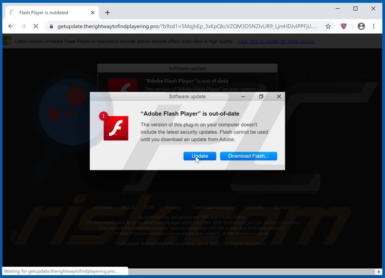 therightwaytofindplayering[.]pro scam pop-up overlaying the previous one