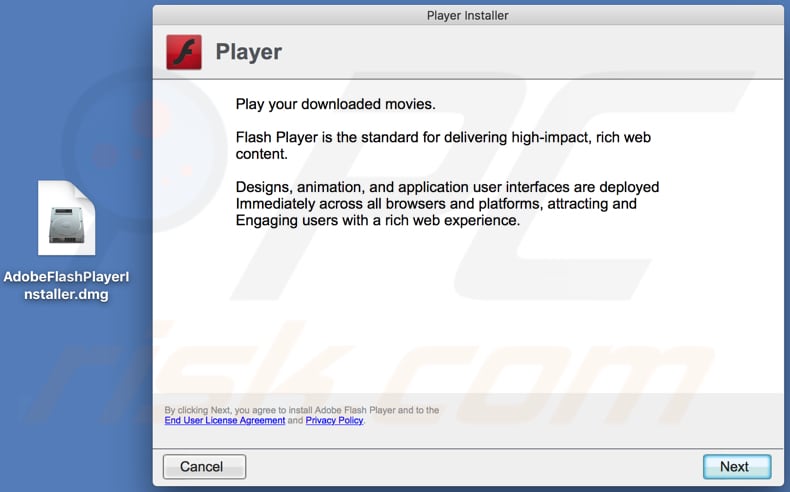 fake Adobe Flash Player installed downloded from thesafesoftwarevideoplayers.best