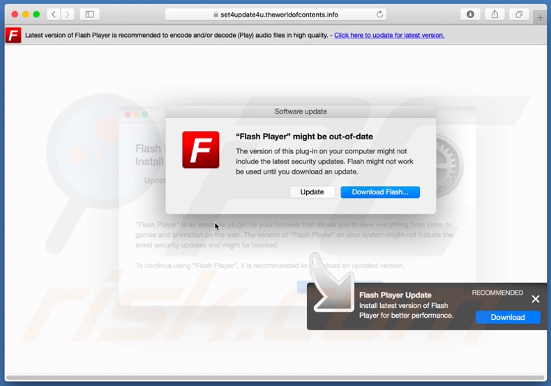 theworldofcontents[.]info scam overlaying pop-up