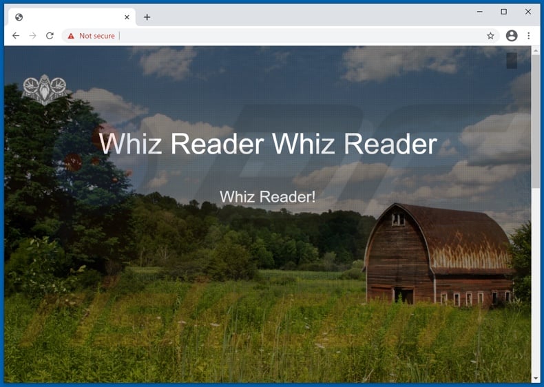 Website used to promote Whiz Reader adware