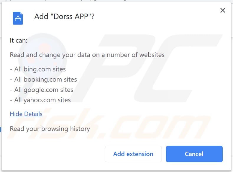 Dorss APP wants to read and change various data