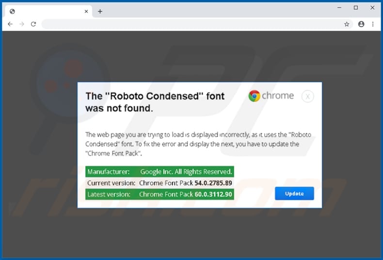 zloader malware malicious page offers to download a font that installs ZLoader