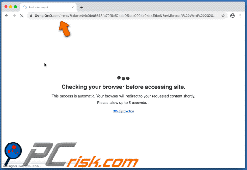 0wnpr0m0[.]com redirecting to another scam website (gif)