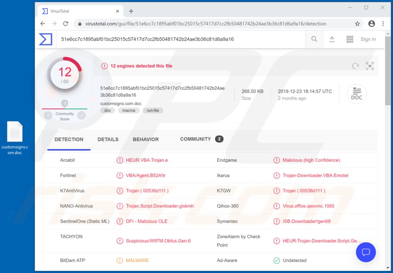 Adobe Document Cloud E-Signing Email Virus malware-spreading email spam campaign