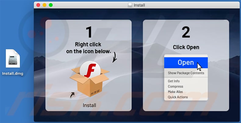 Fake Flash Player installer promoted via pop-up scam delivered using Amazon AWS service