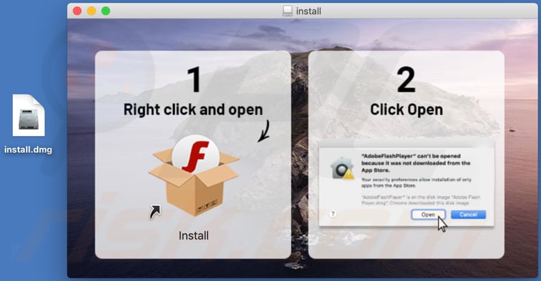 fake adobe flash player installer downloaded from dataf0ral1.com