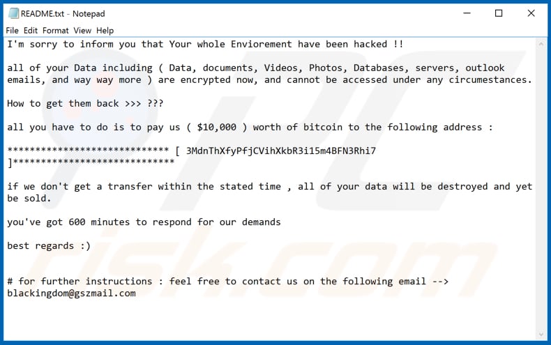 DEMON ransomware text file (README.txt)