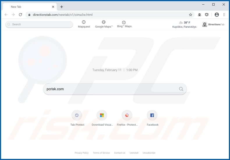 directionstab.com browser hijacker