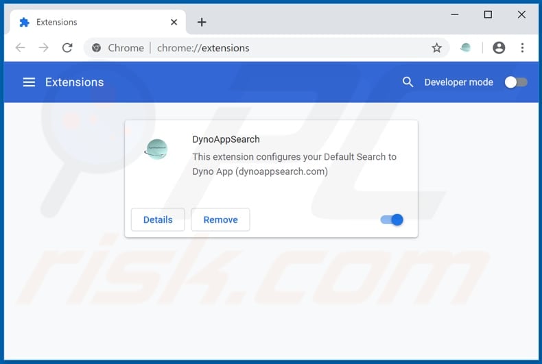 Removing dynoappsearch.com related Google Chrome extensions