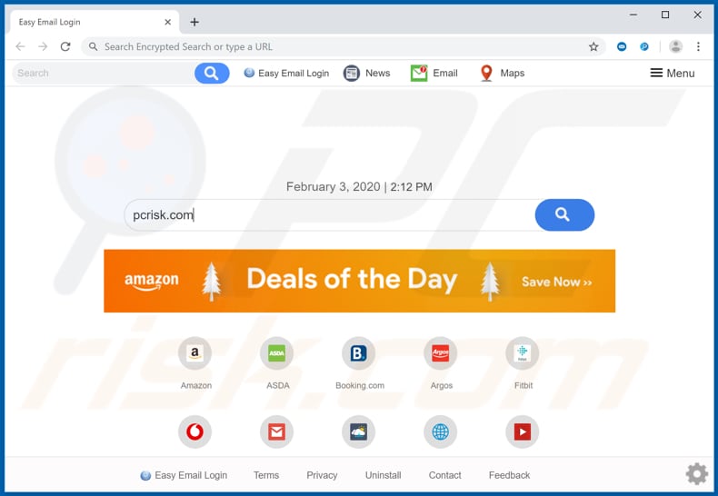 search.easyemaillogintab.net browser hijacker