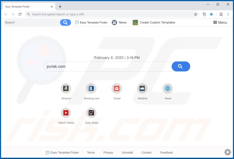 search.easytemplatefindertab.com browser hijacker