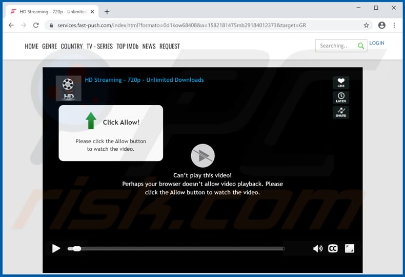 fast-push[.]com pop-up redirects