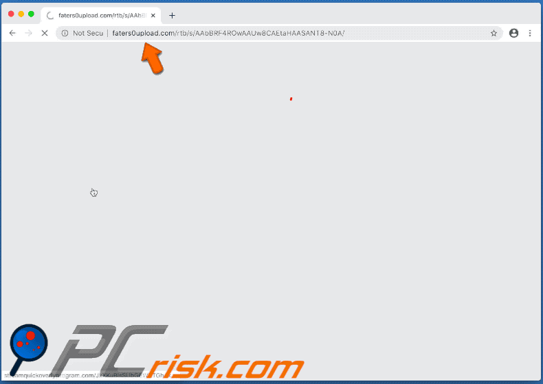 Appearance version of faters0upload[.]com scam (GIF)
