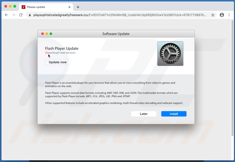 Flash Player Update Download New Version scam