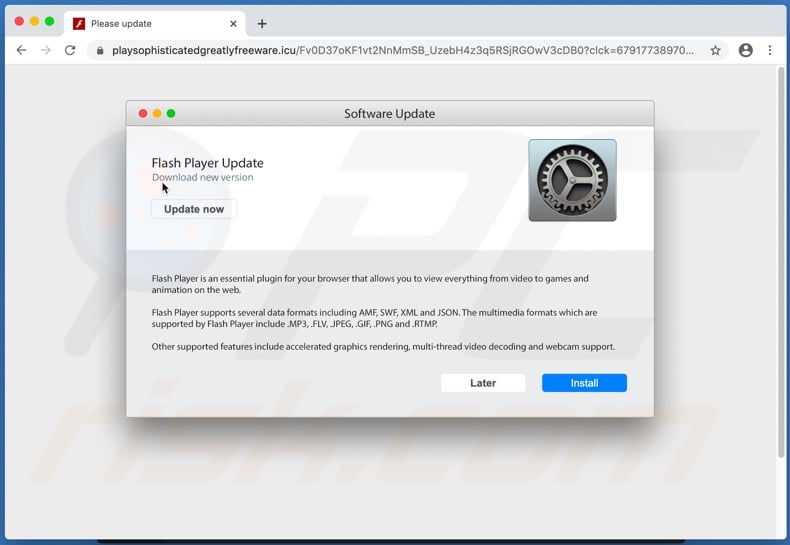 Flash Player Update Download New Version scam