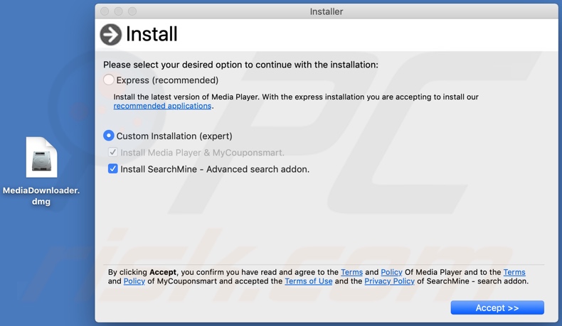 One of many installers promoted by Flash Player Update Download New Version scam