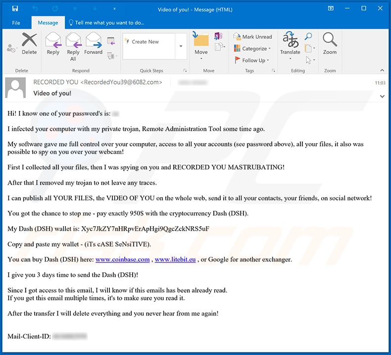 I infected your computer with my private trojan email email spam campaign