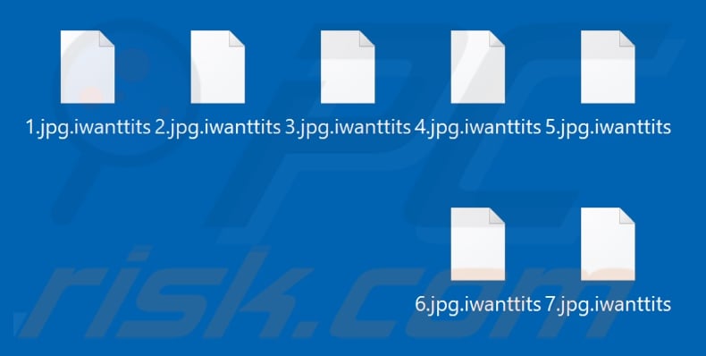 Files encrypted by Iwanttits ransomware (.iwanttits extension)