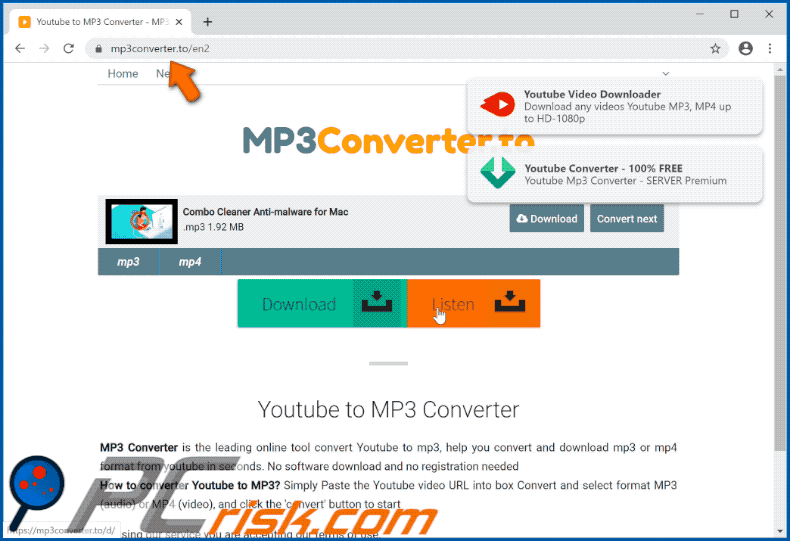mp3converter.to redirects to sauwoaptain.com