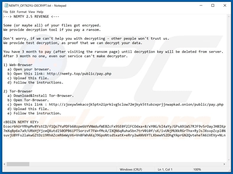nemty 2.5 revenge ransomware ransom note
