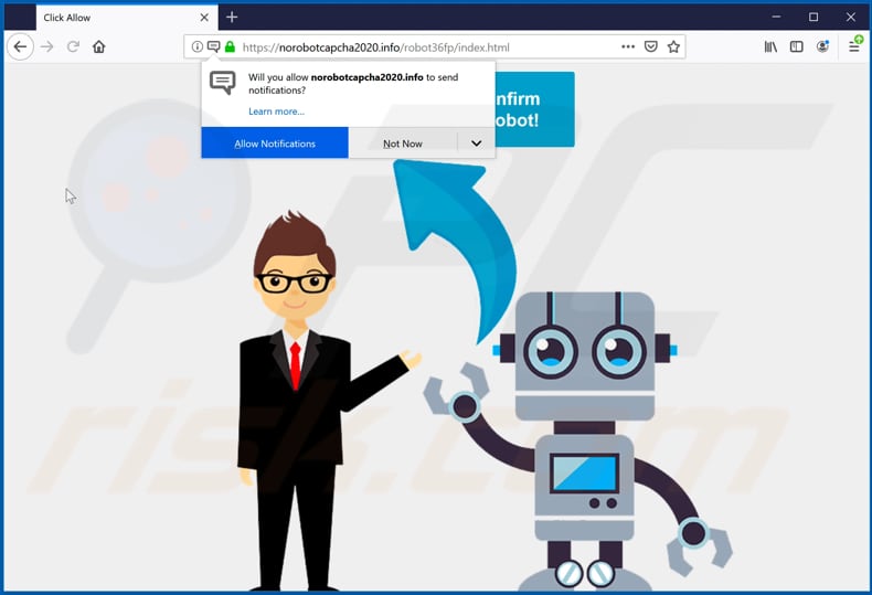 norobotcapcha2020[.]info pop-up redirects
