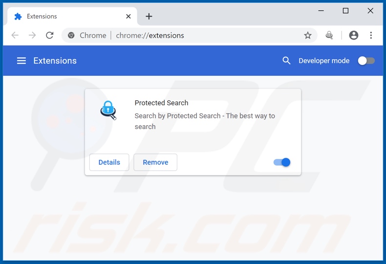 Removing feed.protected-search.com related Google Chrome extensions