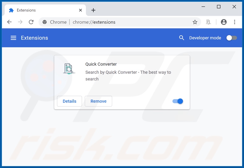 Removing feed.quick-converter.com related Google Chrome extensions