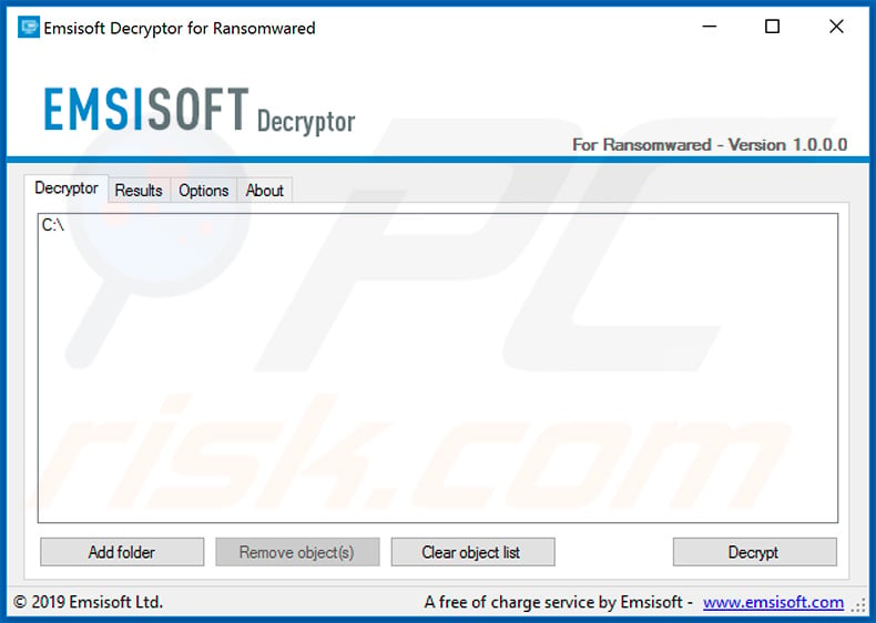 Emsisoft decrypter for Ransomwared ransomware