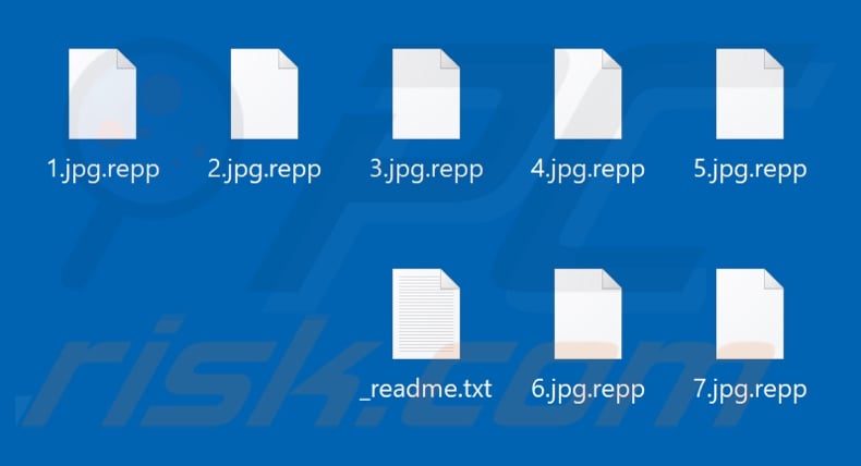 Files encrypted by Repp ransomware (.repp extension)