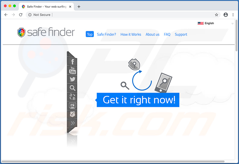 Safe Finder virus-promoting website
