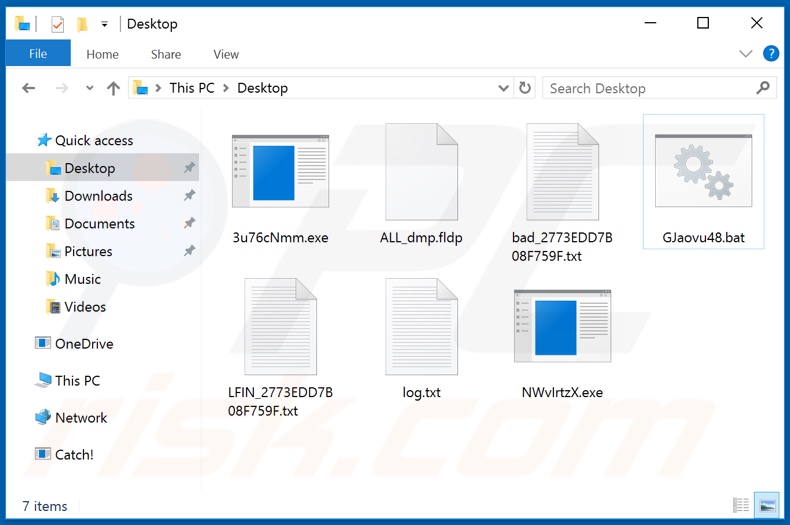 SNTG ransomware random files dropped onto the desktop