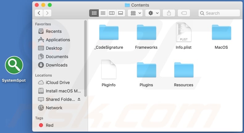 SystemSpot adware install folder