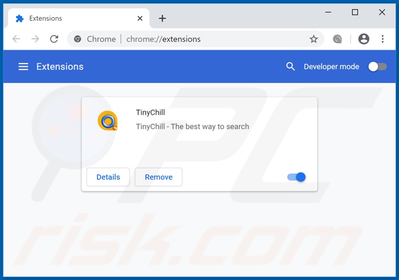 Removing feed.tinychill.com related Google Chrome extensions