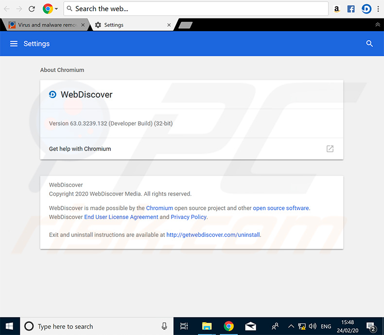 WebDiscover Chromium browser