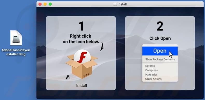 fake adobe flash player installer