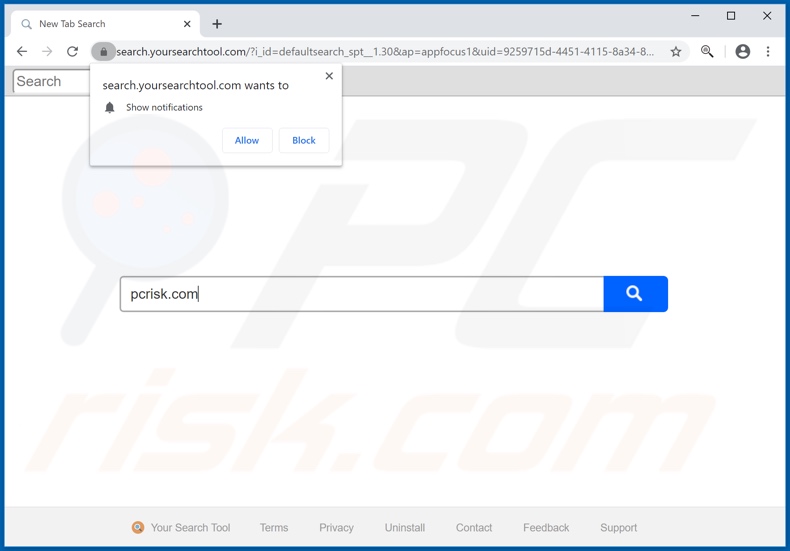search.yoursearchtool.com browser hijacker