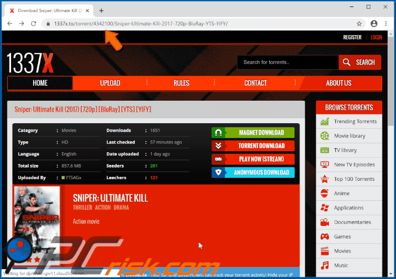 1337x.to Suspicious Website - Easy removal steps (updated)