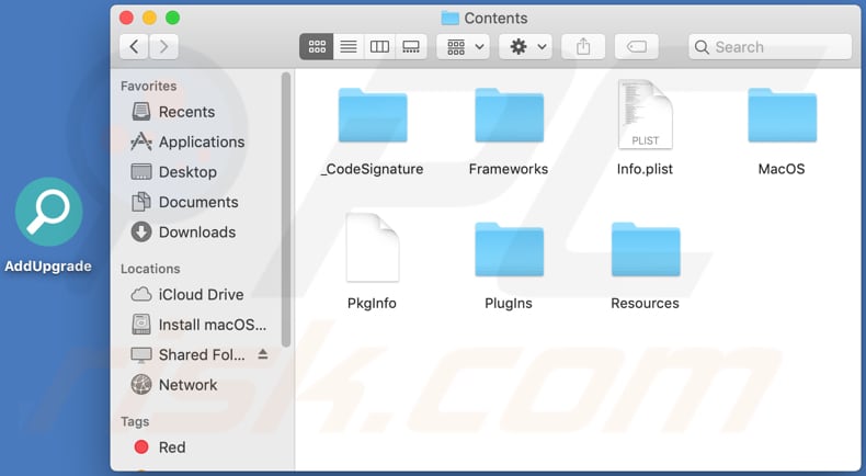 addupgrade adware folder