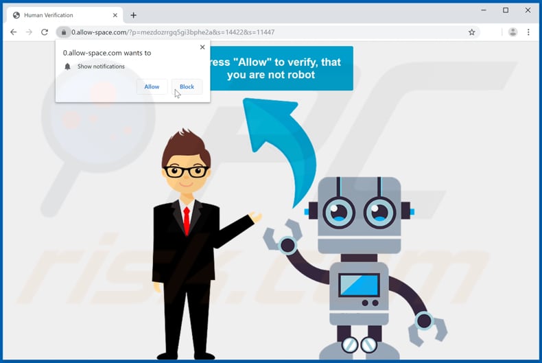 allow-space[.]com pop-up redirects