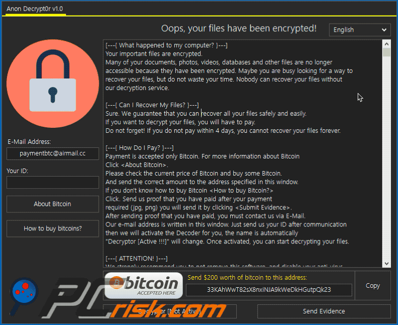 Anon ransomware pop-up gif