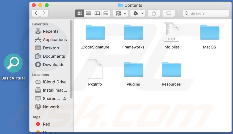 BasicVirtual adware install folder