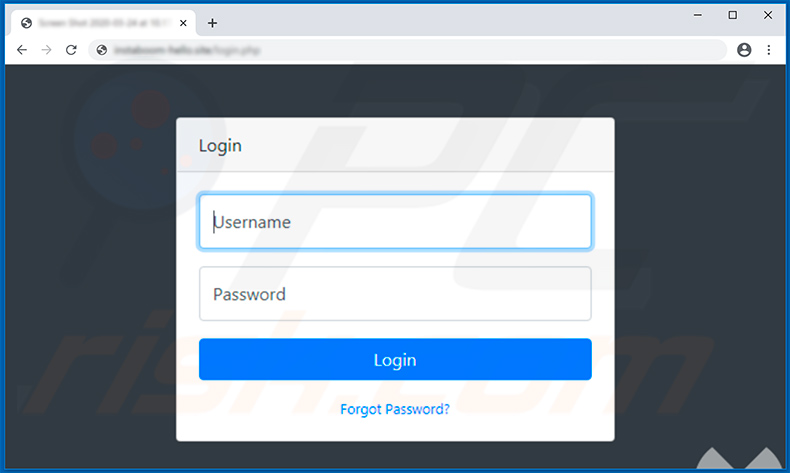 BlackNET remote access trojan admin log-in