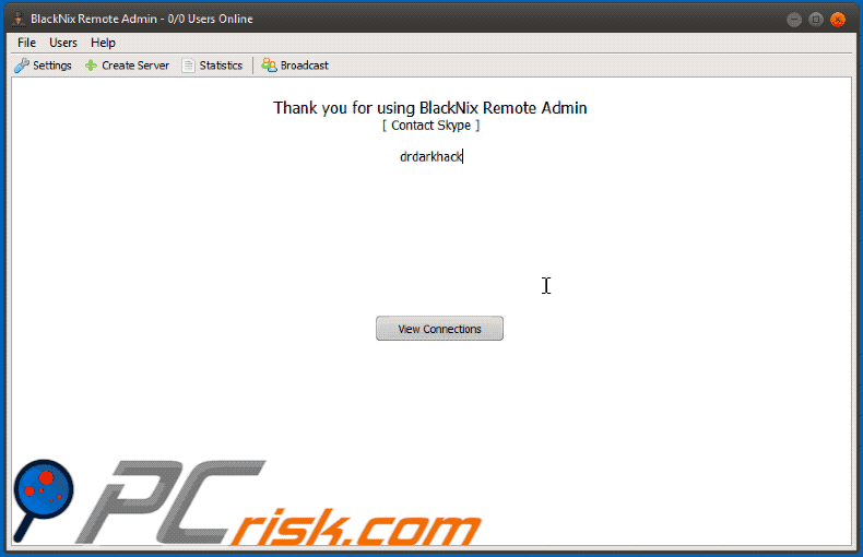 BlackNix remote access trojan admin panel appearance (GIF)