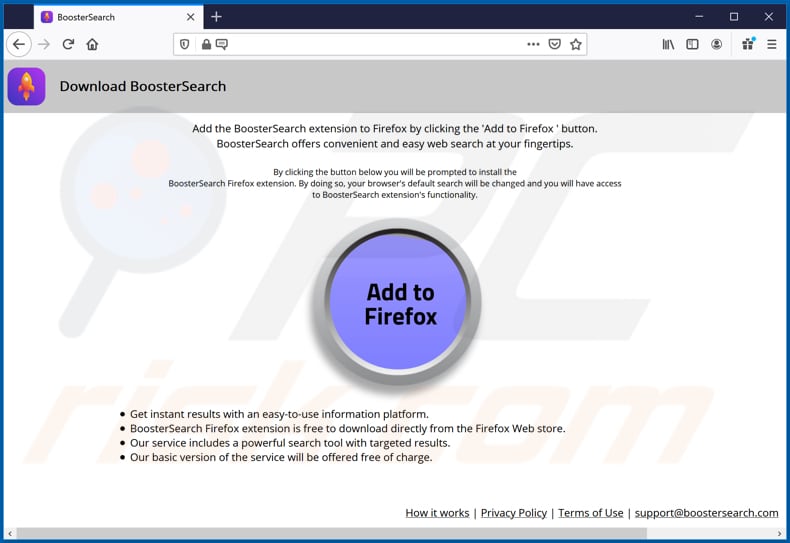 booster search browser hijacker promoter