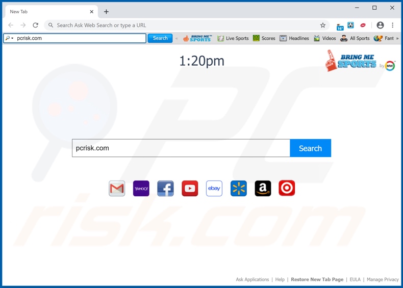 BringMeSports browser hijacker