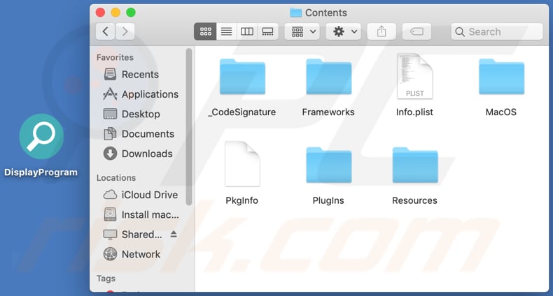 displayprogram adware contents folder
