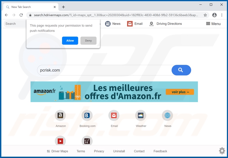 search.hdrivermaps.com browser hijacker