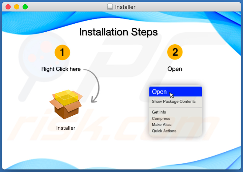 Official installation setup of the updated Easy Mac Care PUA