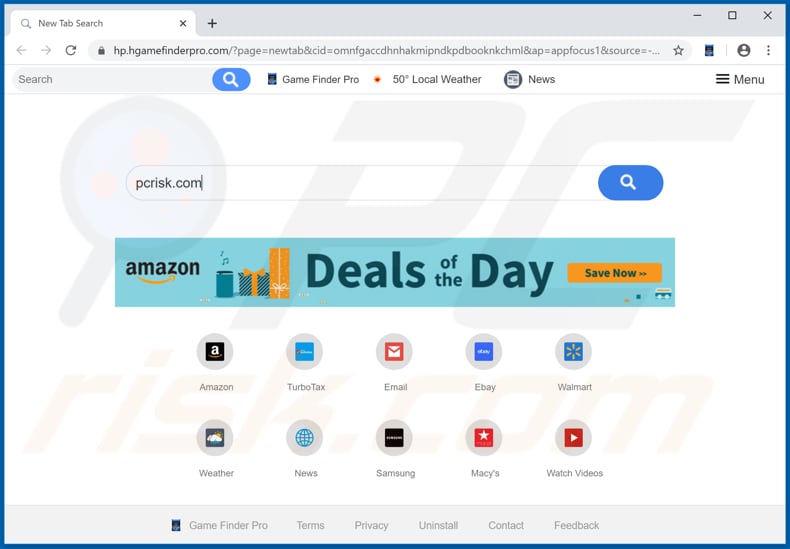 hgamefinderpro.com browser hijacker